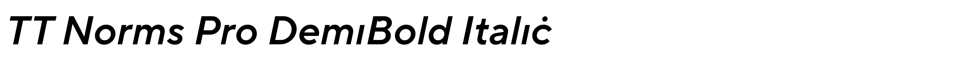 TT Norms Pro DemiBold Italic